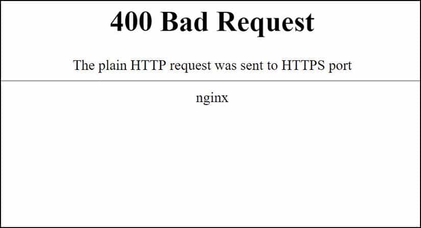 400 Bad Request