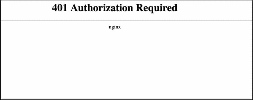 401 Unauthorized