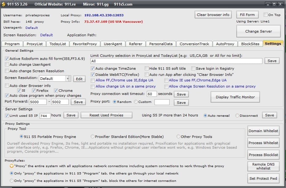 911 proxy client software