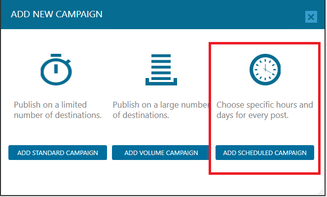 Add Schedule Campaign
