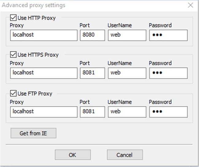 Advance proxy Settings