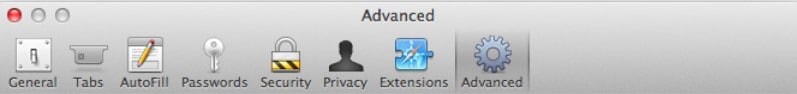 Advanced tab settings