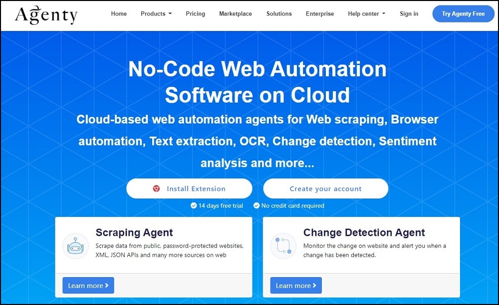 Agenty Scraper overview