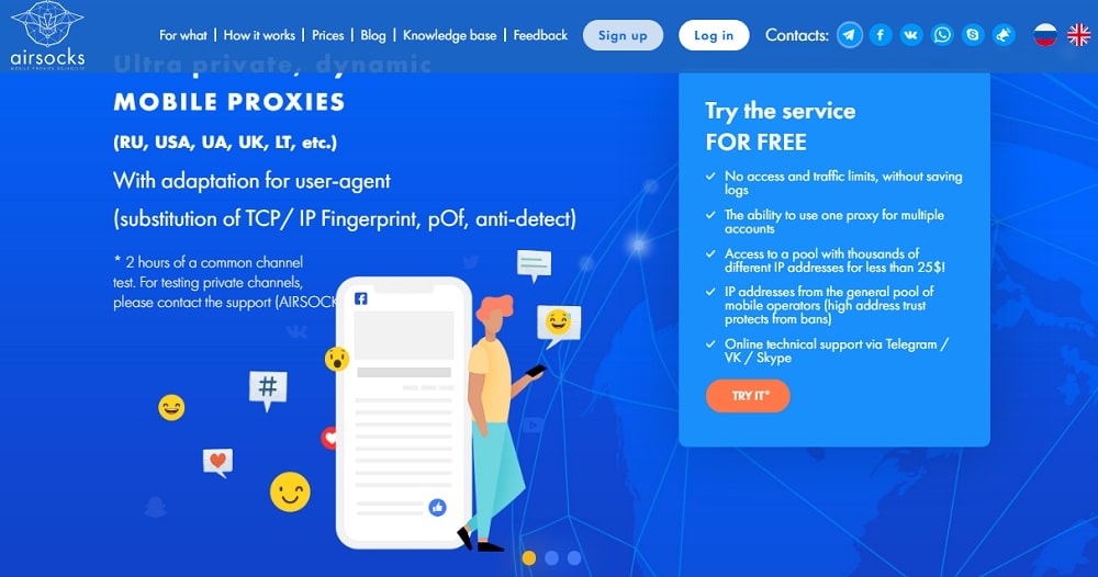 Airsocks mobile proxies