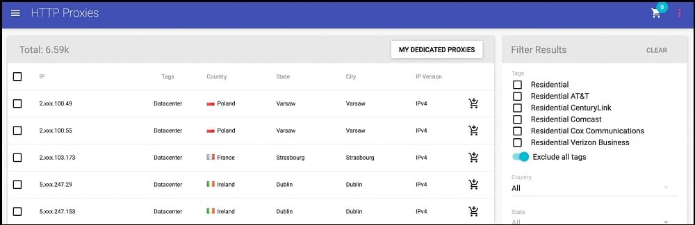 Anonymous-Proxies for HTTP Proxies List