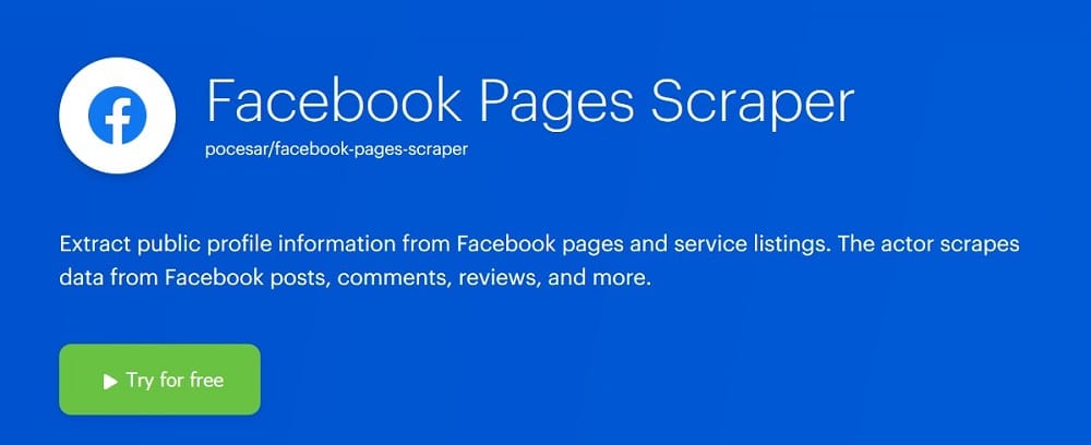 Apify Facebook Scraper