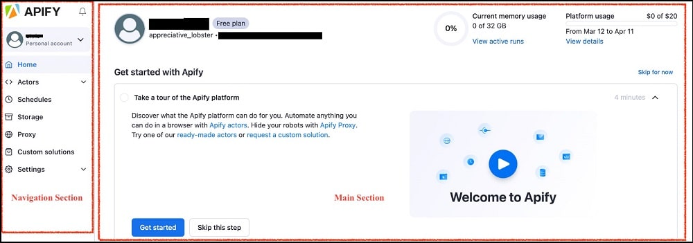 Apify Interface