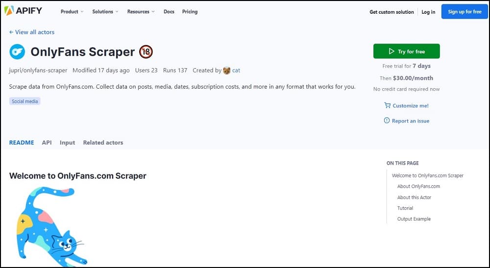 Apify OnlyFans Scraper