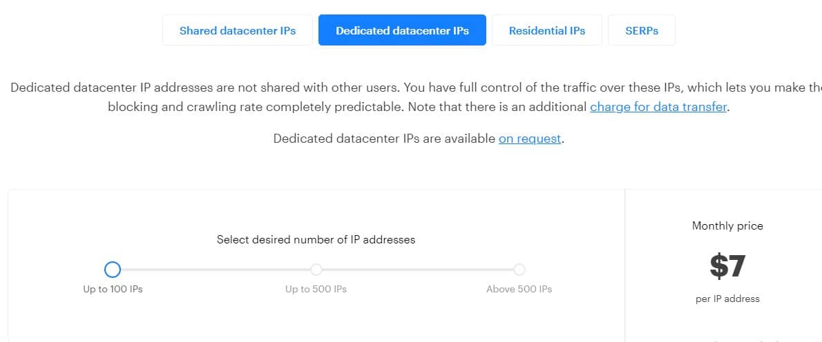 Apify Proxy price