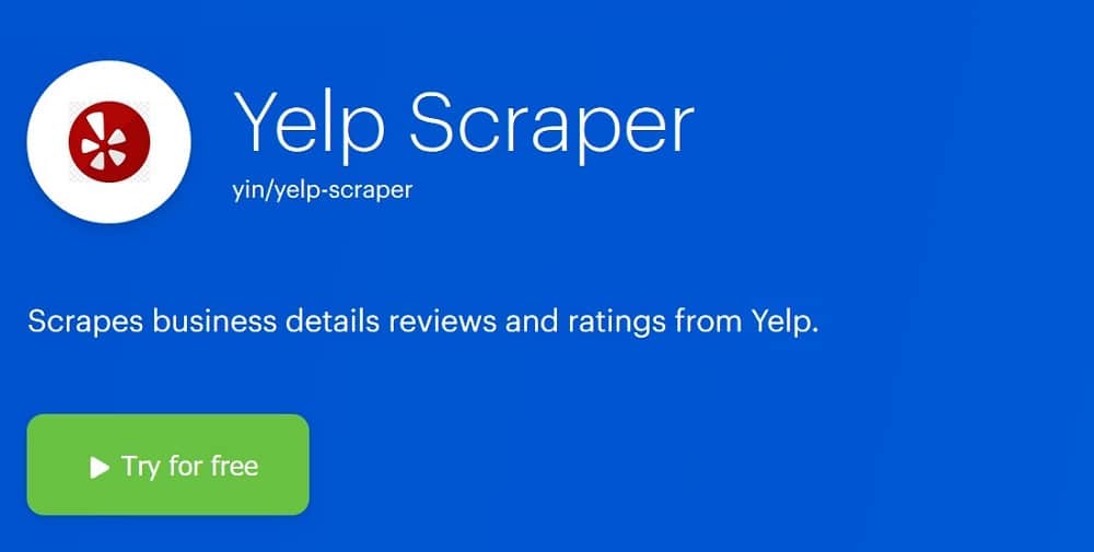 Apify Yelp Scraper