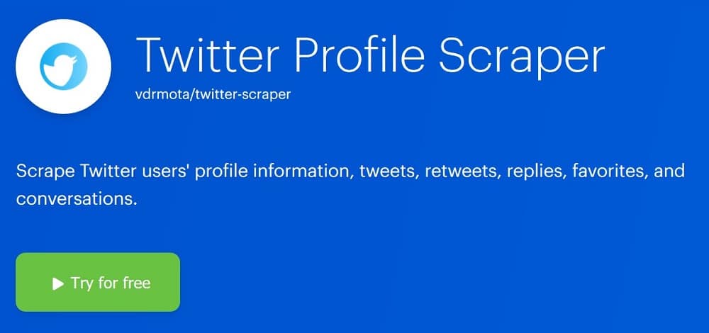 Apify twitter scraper