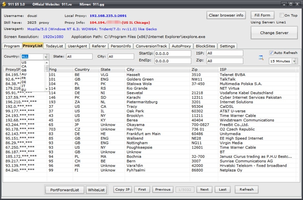 Application Patch of 911 s5 Proxies