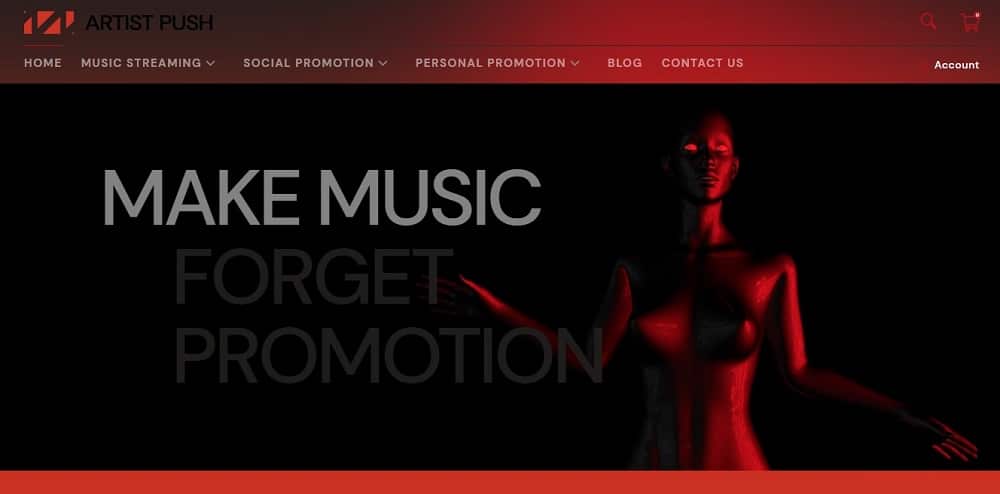 Artist Push Homepage