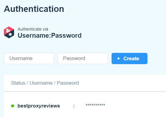 Authentication method for DC proxies