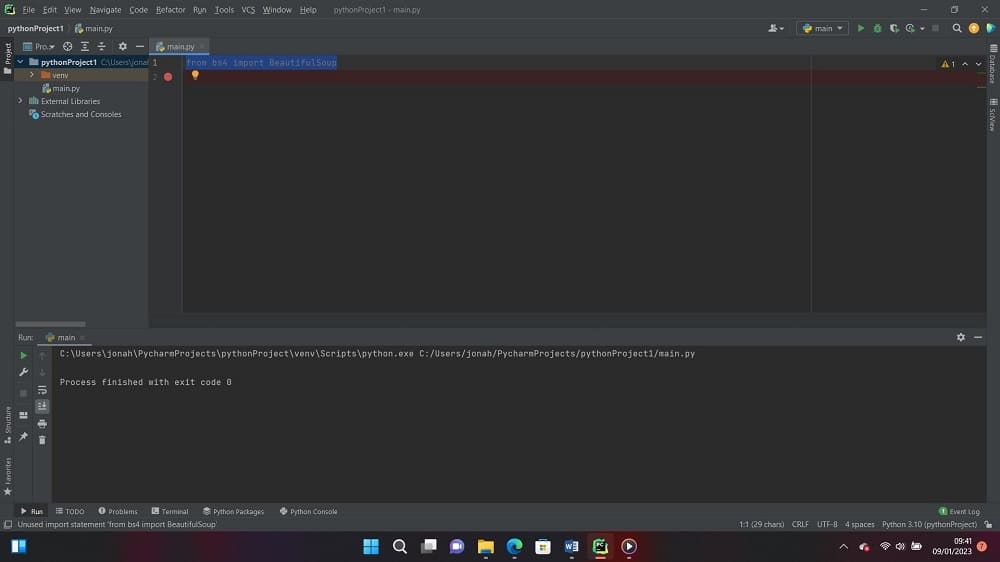 BS4 Import beutyfulsoap