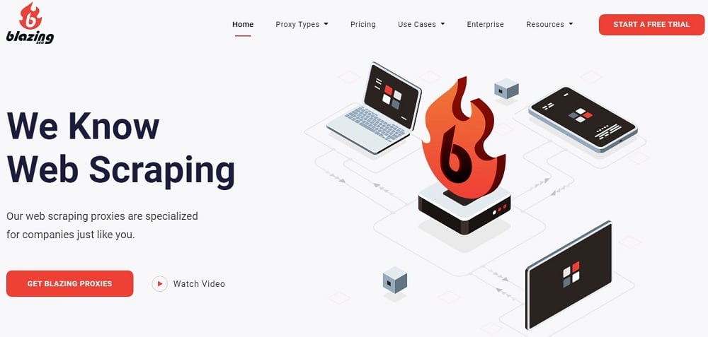 Blazing Proxy Homepage