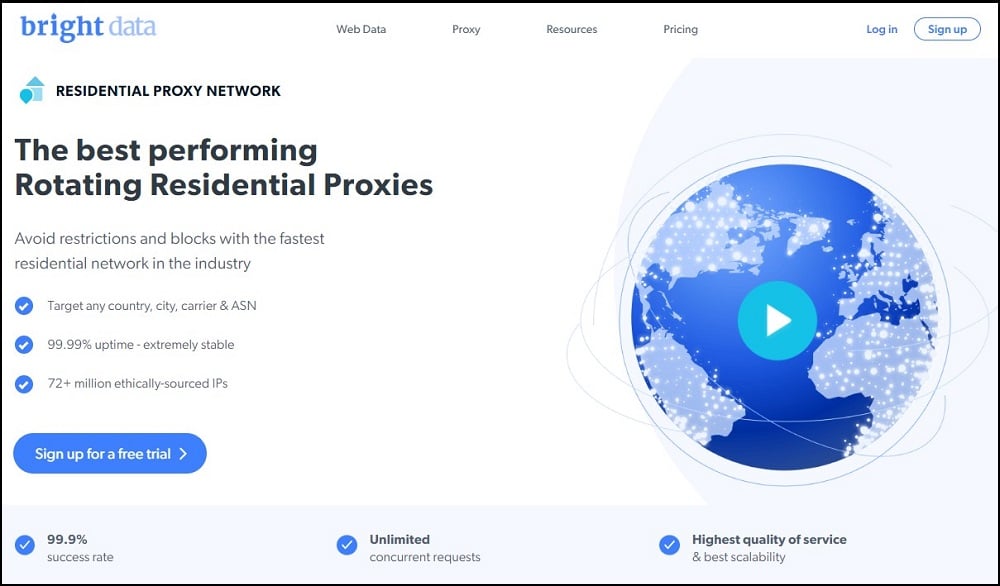 Bright Data for Residential proxy