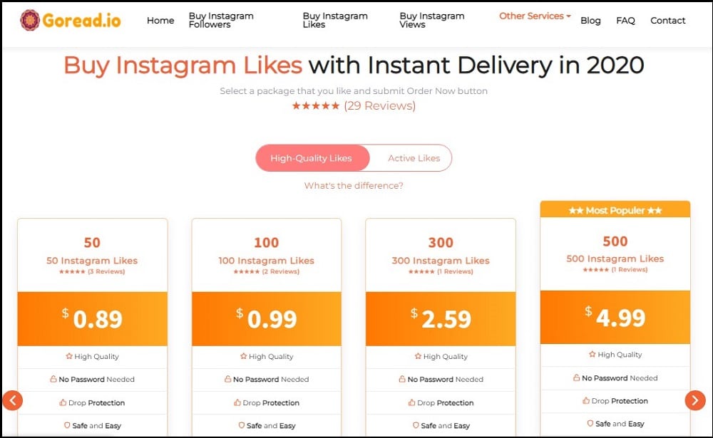 Buy Instagram Like for Goread io