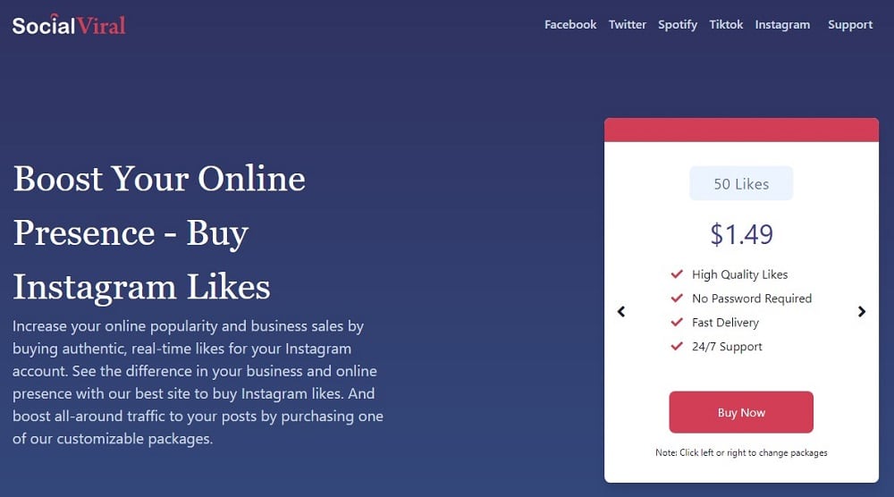 Buy Instagram Like for SocialViral