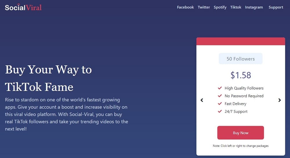 Buy TikTok Followers for SocialViral