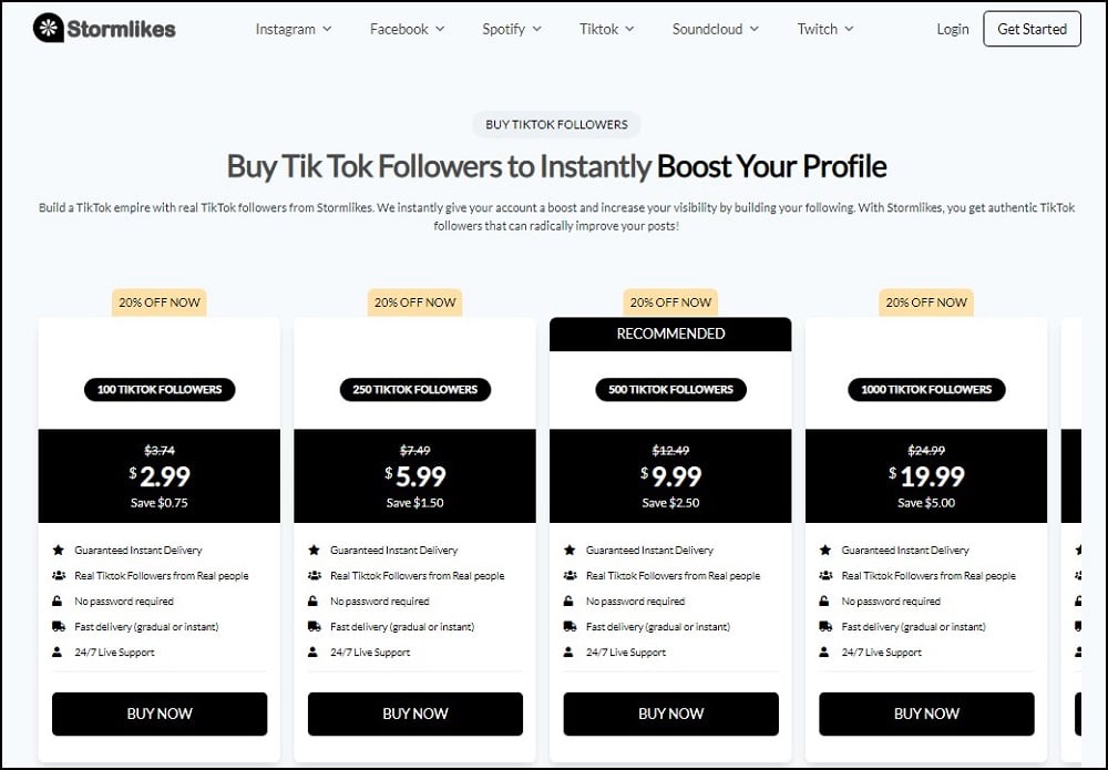 Buy TikTok Followers for Stormlikes