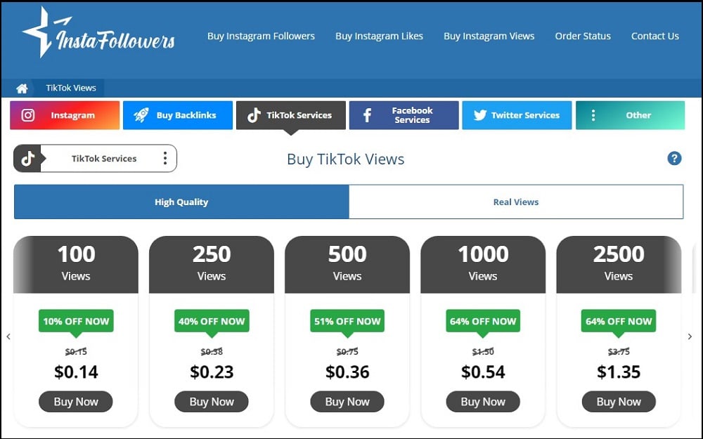 Buy TikTok Views for InstaFollowers