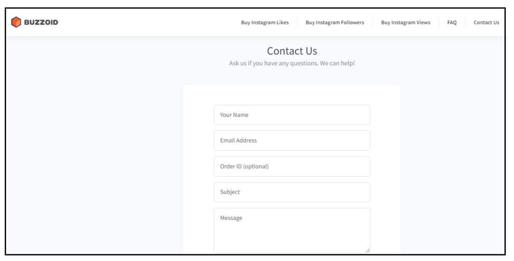 Buzzoid Customer support