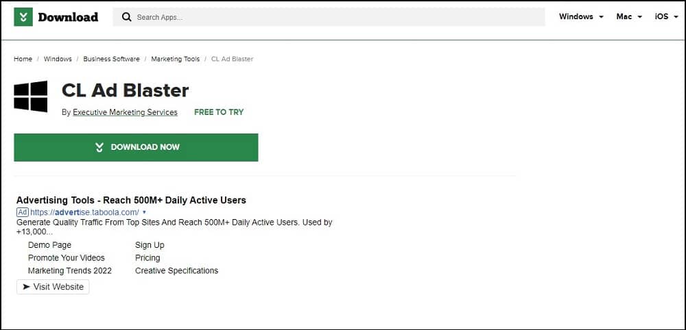 CL Ad Blaster Homepage