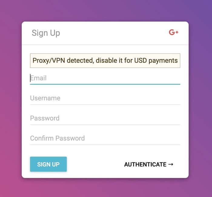 ChangeMyIP Loging Process