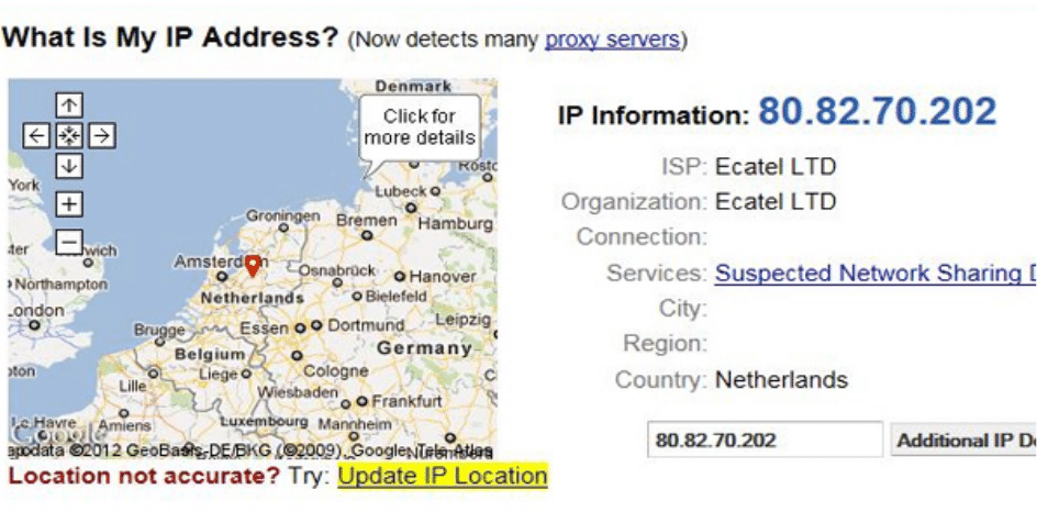 Check IP after using VPN with proxies