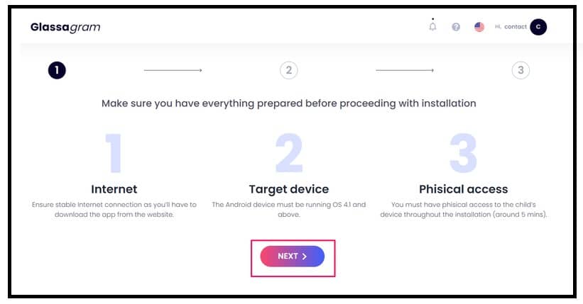 Click on the Next button to begin the wizard