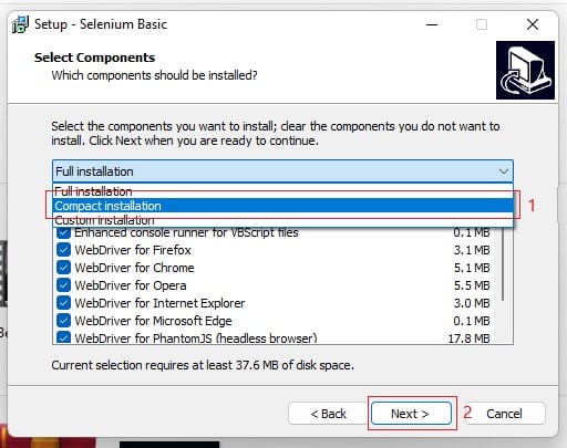 Compact installation