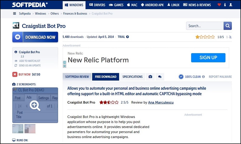 Craigslist Bot Pro Homepage