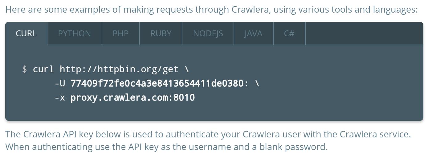 Crawlera as Smaple