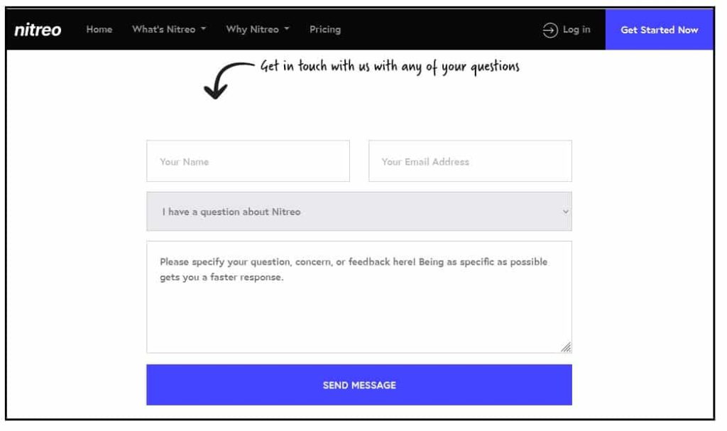 Customer Service and Support of Nitreo