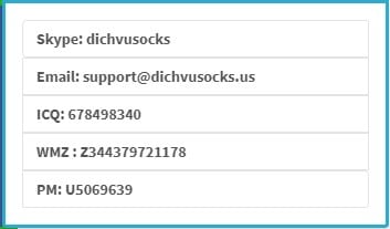 Dichvusocks Customer Support