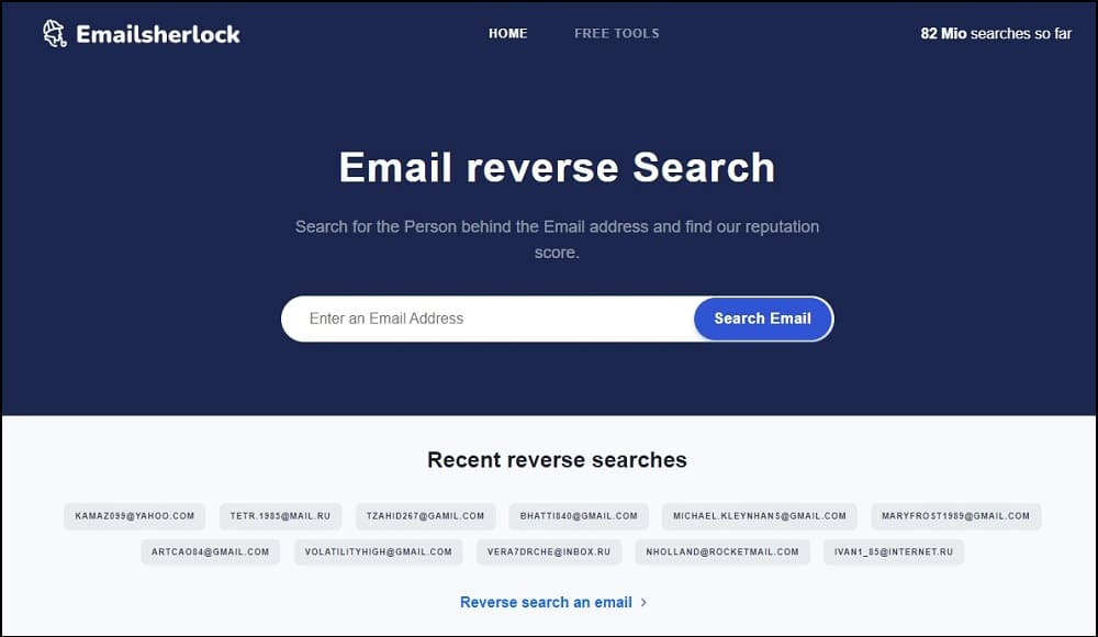 Email Sherlock Homepage