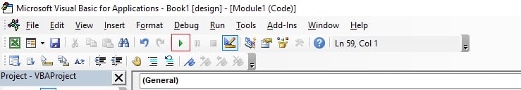 F5 or click on the green play button to run your code