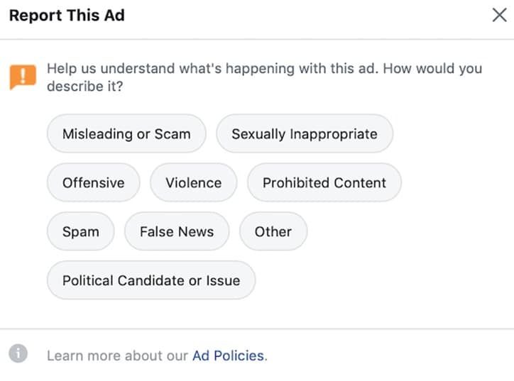Facebook ads Report