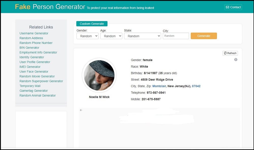 Fakepersongenerator Overview