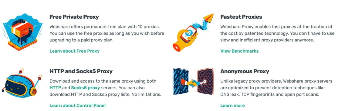 Free Proxies and Friendly Refund policy of Webshare