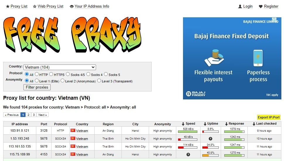 Free Proxy CZ overview