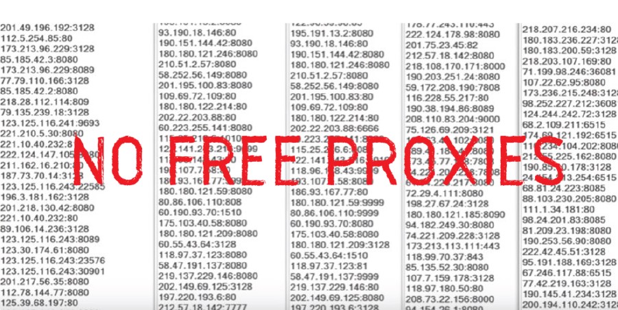 Free or Shared Proxies