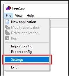 FreeCap Settings