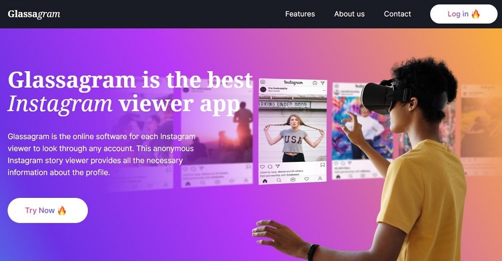 Glassagram apps Homepage