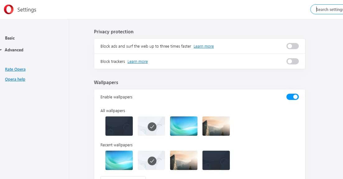 Go to Browser Settings