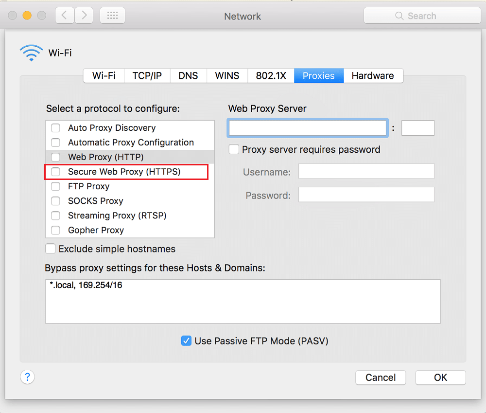 HTTPS Secure Web Proxy on mac