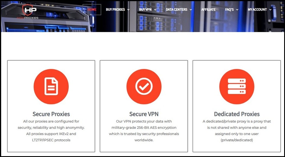 High Proxies Homepage