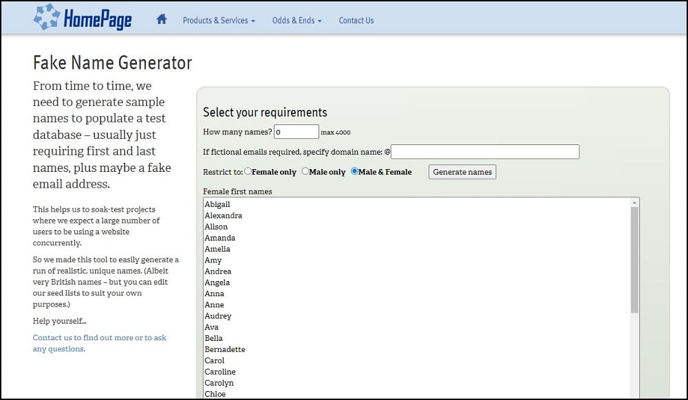 Homepage Overview