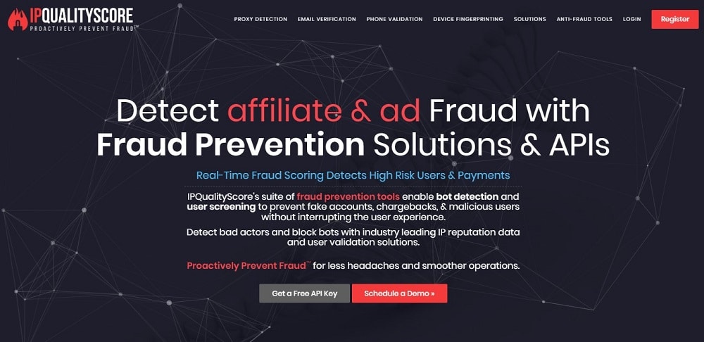 IPQualityScore Homepage